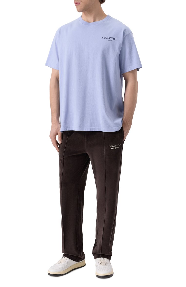 Хлопковая футболка SPORTY AND RICH, арт. T0043612201BL59, фото 1
