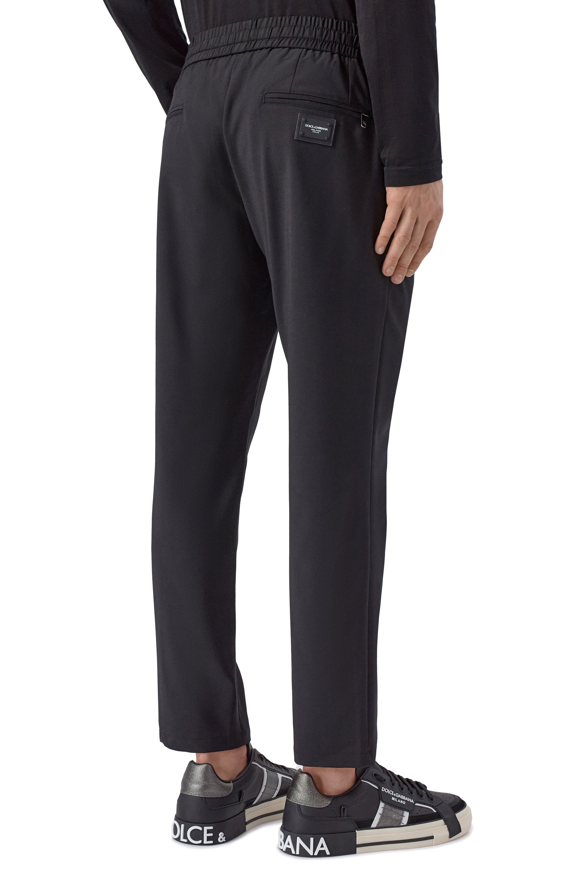 Брюки DOLCE & GABBANA черного цвета по цене 99500 руб., арт. GYACET/GJ275, фото 4 Брюки DOLCE & GABBANA, арт. GYACET/GJ275, фото 4