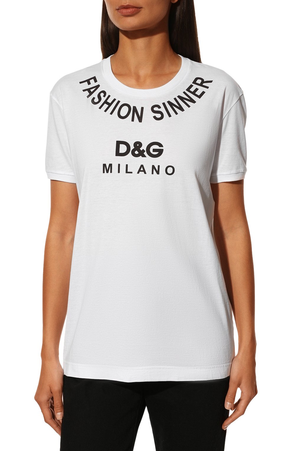 Хлопковая футболка DOLCE & GABBANA, арт. F8K74T/G7QQY/0UTLET AW22-23, фото 3