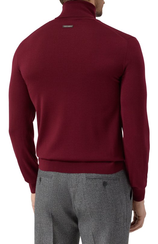 Шерстяная водолазка Dolce & Gabbana GXW05T/JCVZS Бордовый  GXW05T/JCVZS Фото 4