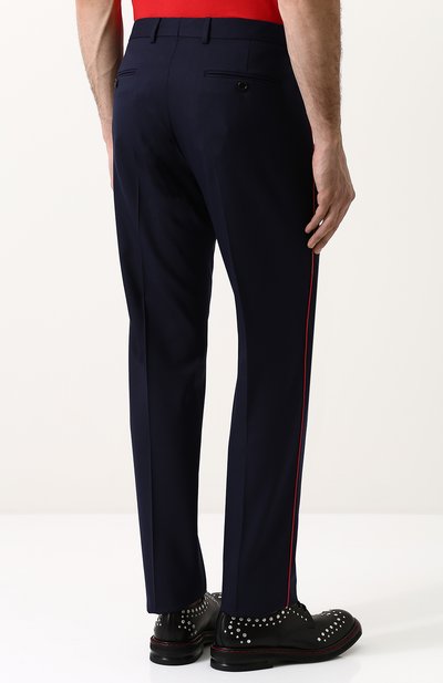 Шерстяной костюм с пиджаком на двух пуговицах GUCCI синего цвета по цене 285120 руб., арт. 451145/Z4967, фото 5 Шерстяной костюм с пиджаком на двух пуговицах GUCCI, арт. 451145/Z4967, фото 5