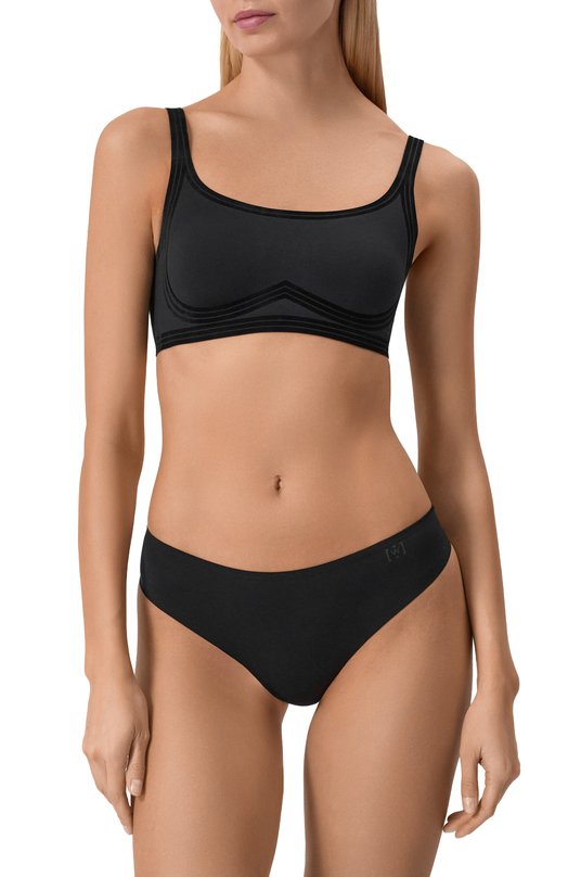 Хлопковый бра-топ Wolford 4W1022 Чёрный  4W1022 Фото 2