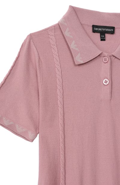 Платье из вискозы EMPORIO ARMANI сиреневого цвета по цене 22100 руб., арт. EG000983/AF27341, фото 3 Платье из вискозы EMPORIO ARMANI, арт. EG000983/AF27341, фото 3