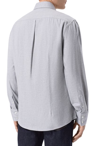 Рубашка из хлопка и лиоцелла BRUNELLO CUCINELLI, арт. MY6371718, фото 4