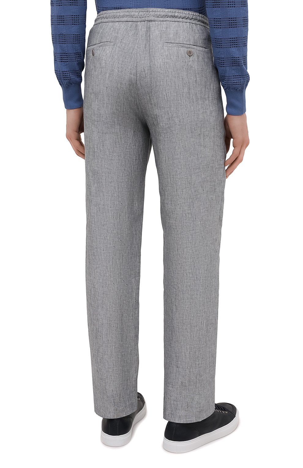 Льняные брюки BRIONI, арт. RPMJ0M/P6114/NEW JAMAICA, фото 4