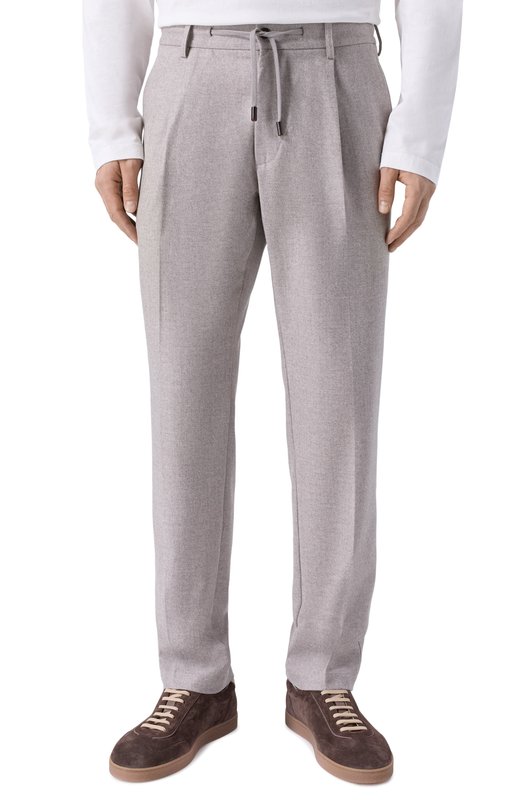 Брюки из шерсти и кашемира Capobianco 19M808.FA00. Бежевый  19M808.FA00. Фото 3