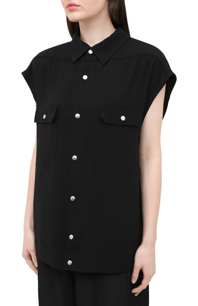 Рубашка из вискозы RICK OWENS, арт. RP21S3725/Y, фото 3