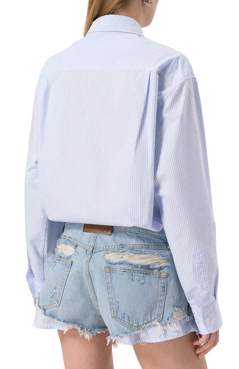 Женский хлопковый комбинезон ALEXANDER WANG голубого цвета, арт. 4DC2256649 | Фото 4 (Автоматизация состава: Проставлено; Автоматизация ТО: Проставлено; Материал внешний: Хлопок, Деним; Рукава: Длинные; Стили: Кэжуэл; Женское Кросс-КТ: Комбинезон-одежда; Кросс-КТ: Деним)