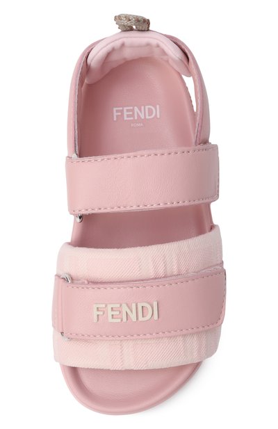 Кожаные сандалии FENDI светло-розового цвета по цене 44700 руб., арт. JMR554/AWK4, фото 4 Кожаные сандалии FENDI, арт. JMR554/AWK4, фото 4