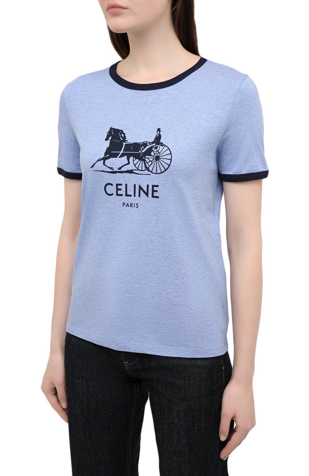 Хлопковая футболка CELINE, арт. 2X575485F, фото 3