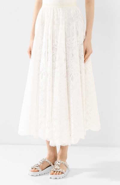 Юбка-миди REDVALENTINO белого цвета по цене 79700 руб., арт. TR0RAD40/50F, фото 3 Юбка-миди REDVALENTINO, арт. TR0RAD40/50F, фото 3