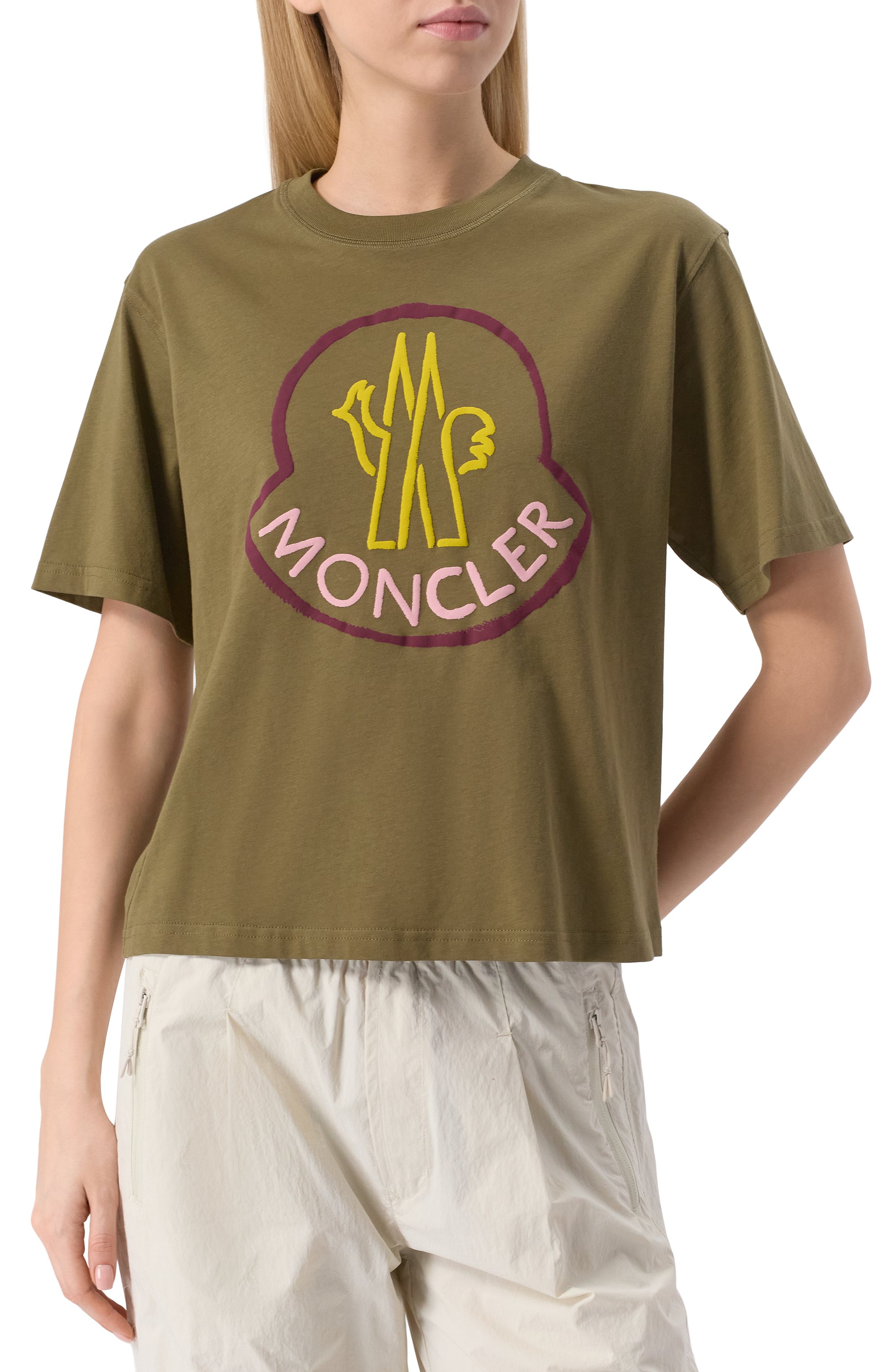 Хлопковая футболка MONCLER, арт. 8C000-09-829FB, фото 3