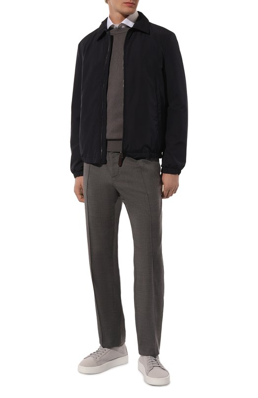 Хлопковый джемпер BOSS Orange Серый, фото 2