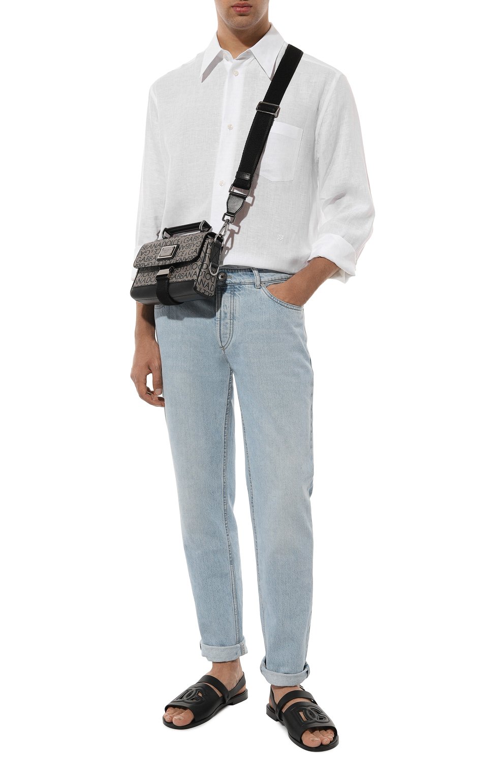 Льняная рубашка DOLCE & GABBANA, арт. G5KJ0Z/FU4IK, фото 2