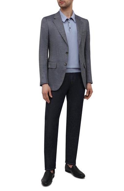 Кожаные лоферы MORESCHI темно-синего цвета по цене 44950 руб., арт. 43728/ED/GUANT0/F.ESTATE, фото 2 Кожаные лоферы MORESCHI, арт. 43728/ED/GUANT0/F.ESTATE, фото 2