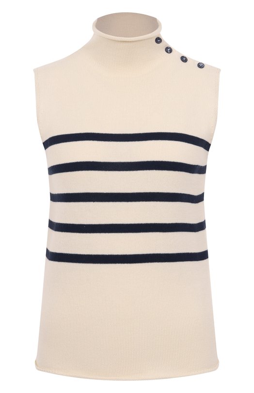 Хлопковый жилет Weekend Max Mara TR0FE0 Кремовый TR0FE0