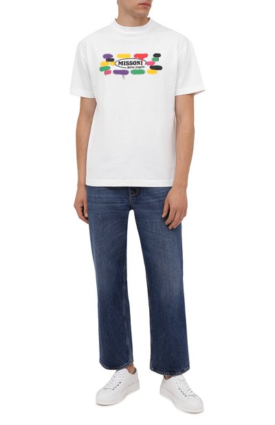 Хлопковая футболка palm angels x missoni PALM ANGELS, арт. PMAA001F21JER0280110, фото 2