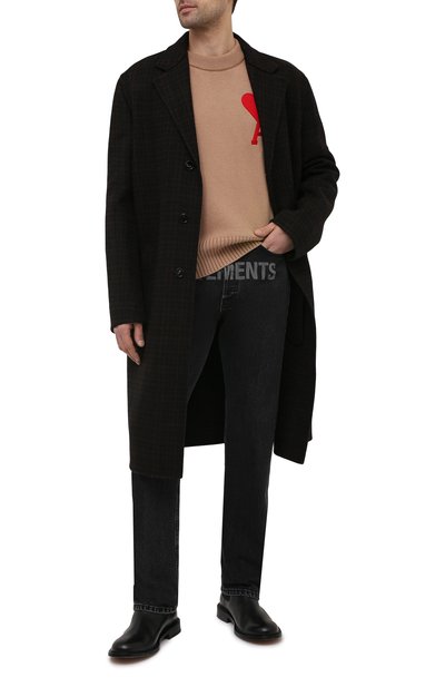 Свитер из хлопка и шерсти AMI, арт. E21HK009.016, фото 2