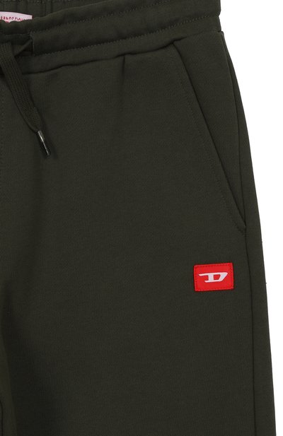 Хлопковые джоггеры DIESEL хаки цвета по цене 9680 руб., арт. J02461/0GEAD, фото 3 Хлопковые джоггеры DIESEL, арт. J02461/0GEAD, фото 3