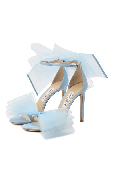 Текстильные босоножки aveline 100 JIMMY CHOO, арт. AVELINE 100/YMG, фото 1