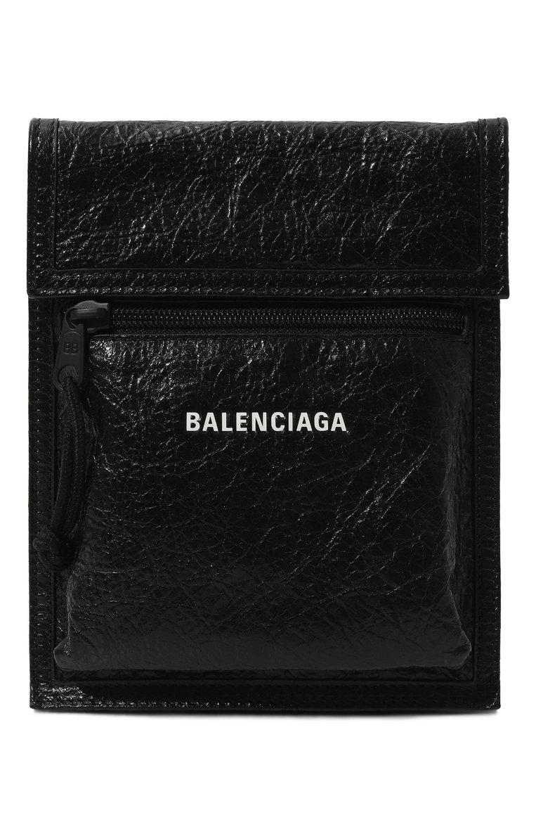 Мужская сумка explorer small BALENCIAGA черного цвета, арт. 655982/1VG7X | Фото 1 (Ремень/цепочка: На ремешке; Материал: Натуральная кожа; Размер: mini)
