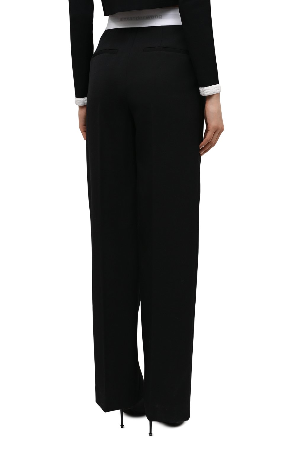 Шерстяные брюки ALEXANDER WANG черного цвета по цене 73850 руб., арт. 1WC1224413, фото 4 Шерстяные брюки ALEXANDER WANG, арт. 1WC1224413, фото 4