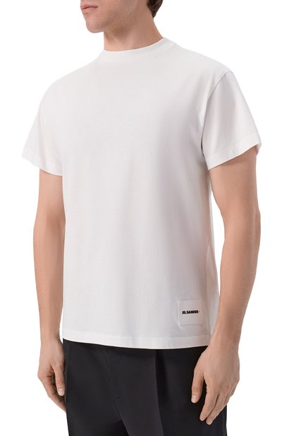 Хлопковая футболка JIL SANDER белого цвета по цене 17600 руб., арт. J47GC0001/JTN254_, фото 3 Хлопковая футболка JIL SANDER, арт. J47GC0001/JTN254_, фото 3