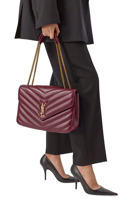Сумка Loulou large Saint Laurent 803541/AAEAX Бордовый  803541/AAEAX Фото 2