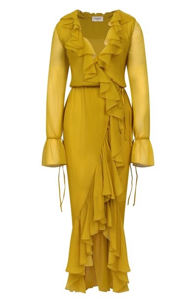 Женское шелковое платье SAINT LAURENT, арт. 825705/Y3F22