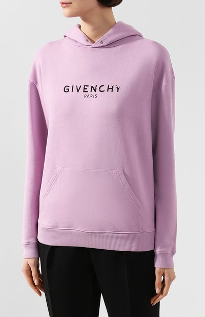 Хлопковое худи GIVENCHY сиреневого цвета по цене 56150 руб., арт. BW70643Z0Y, фото 3 Хлопковое худи GIVENCHY, арт. BW70643Z0Y, фото 3