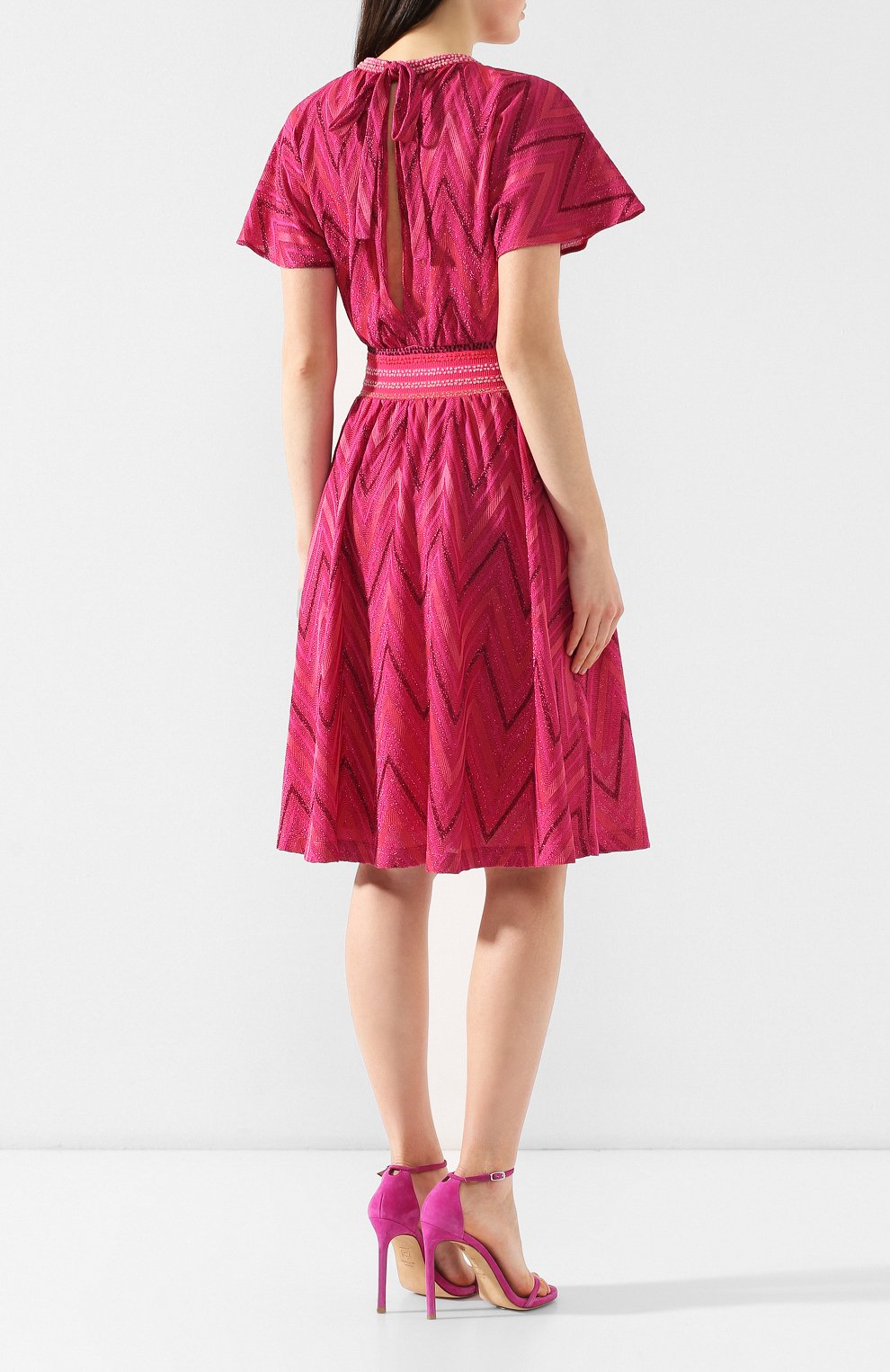 Платье из смеси хлопка и вискозы M MISSONI малинового цвета по цене 37200 руб., арт. 2DG00022/2J0005, фото 4 Платье из смеси хлопка и вискозы M MISSONI, арт. 2DG00022/2J0005, фото 4