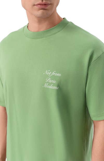 Хлопковая футболка DROLE DE MONSIEUR, арт. K-TS209-C0002-LGN, фото 5