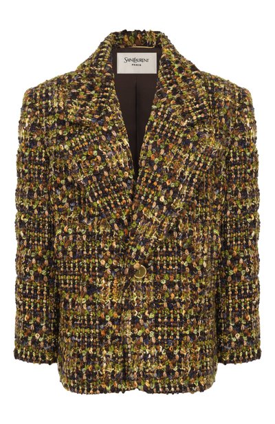 Женский твидовый жакет SAINT LAURENT, арт. 871063/Y3L80