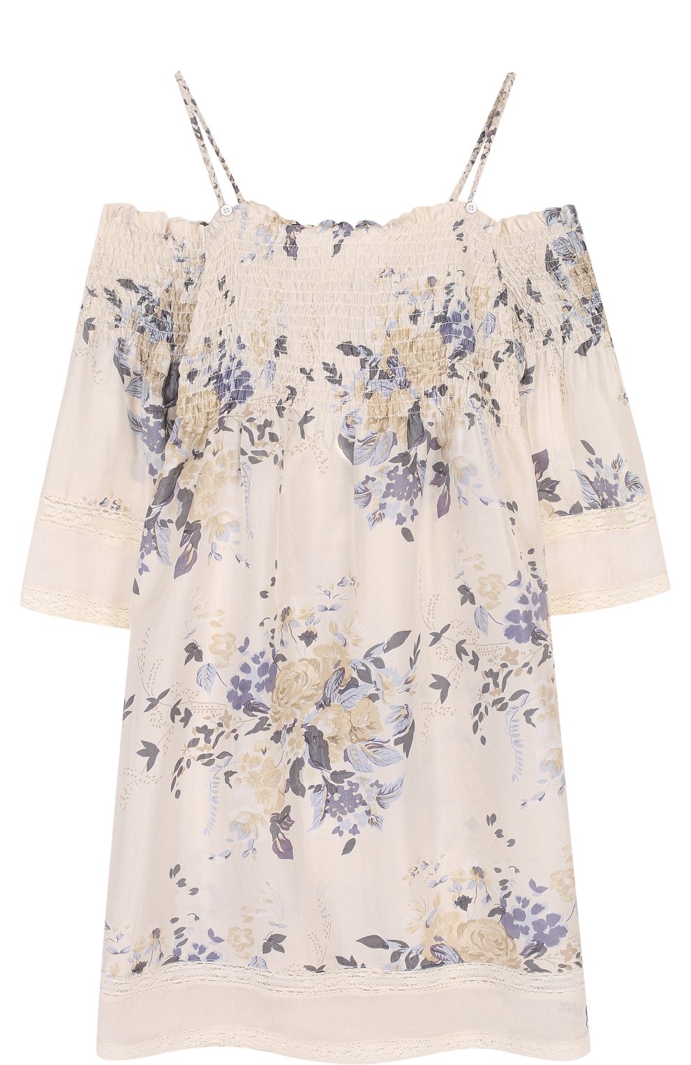 Шелковое платье с принтом на тонких бретельках TWINSET, арт. GS82E1/12A-16A, фото 1