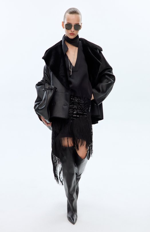Кожаные ботфорты Jil Sander J15WW0065/P4942 Чёрный  J15WW0065/P4942 Фото 7