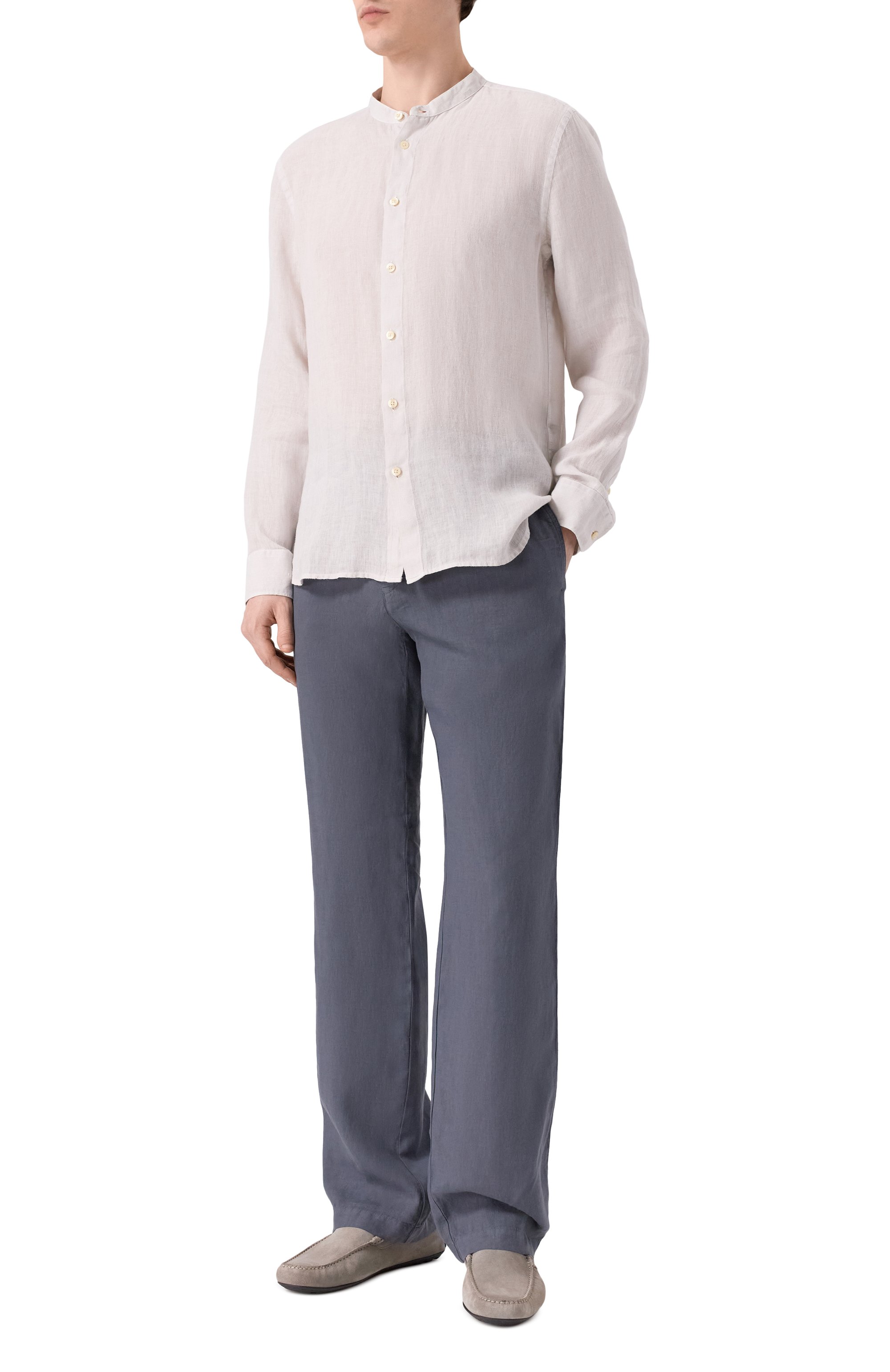 Замшевые мокасины BLU BARRETT серого цвета по цене 51500 руб., арт. GPX-11727.20/LIGHT CASHEMERE, фото 2 Замшевые мокасины BLU BARRETT, арт. GPX-11727.20/LIGHT CASHEMERE, фото 2