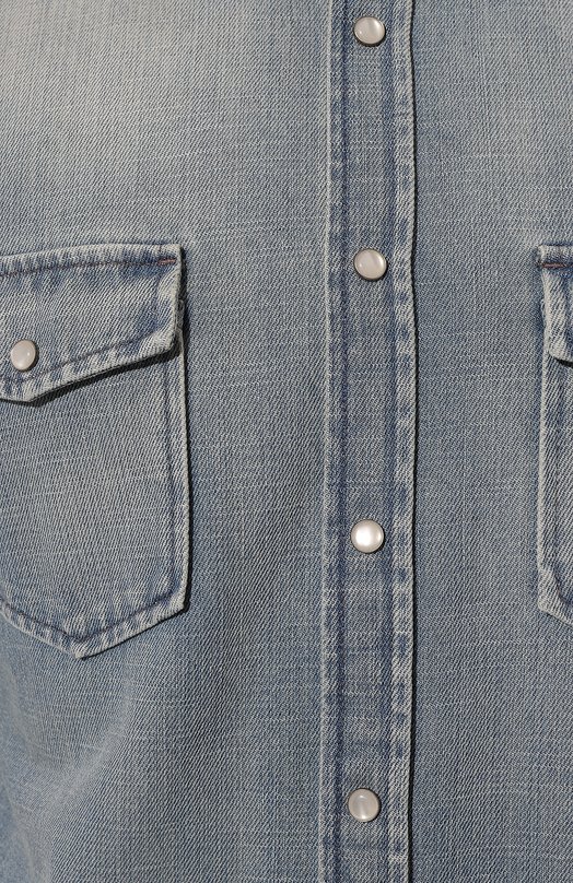 Джинсовая рубашка Saint Laurent 604792/Y18UA Голубой  604792/Y18UA Фото 5