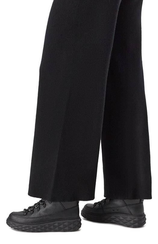 Кожаные кроссовки Diamond Maxi Hike Jimmy Choo DIAM0ND MAXI HIKE/F/GBX Чёрный  DIAM0ND MAXI HIKE/F/GBX Фото 2