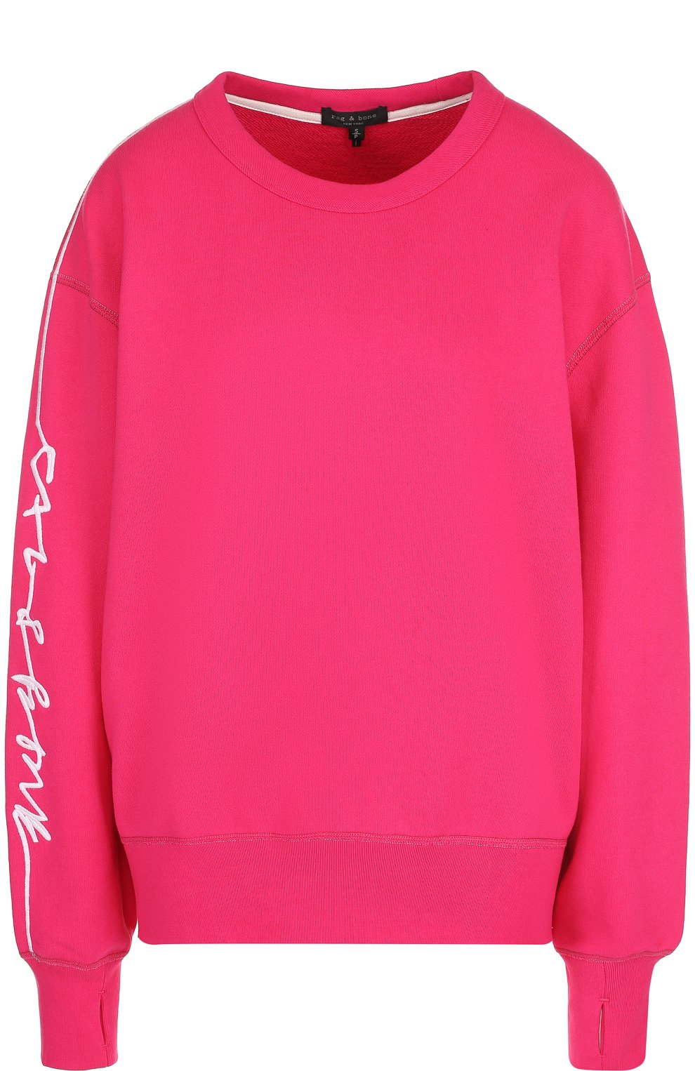 Однотонный хлопковый свитшот свободного кроя RAG AND BONE, арт. W282T22CG, фото 1