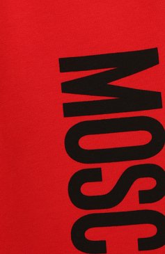 Детские хлопковые джоггеры MOSCHINO красного цвета, арт. HUP03L/LDA00/4A-8A | Фото 3 (Материал внешний: Хлопок; Девочки Кросс-КТ: Брюки-одежда, Джоггеры-одежда, Брюки-спорт; Материал сплава: Проставлено; Нос: Не проставлено; Ростовка одежда: 4 года | 104 см, 5 лет | 110 см, 6 лет | 116 см, 8 лет | 128 см)
