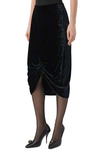 Бархатная юбка VALENTINO, арт. 8B0RAEZ5/A64, фото 3