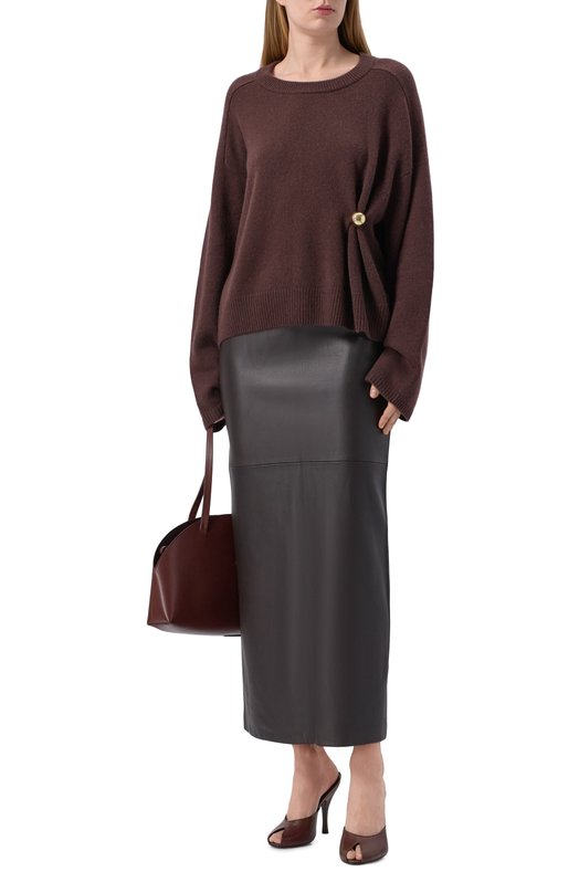 Кашемировый свитер Loulou de Saison BILL Коричневый  BILL Фото 2