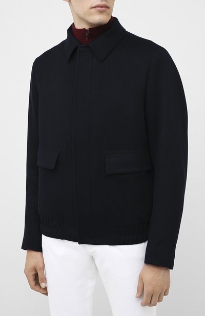 Бомбер из кашемира LORO PIANA темно-синего цвета по цене 594000 руб., арт. FAL2161, фото 3 Бомбер из кашемира LORO PIANA, арт. FAL2161, фото 3