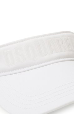 Детская хлопковый козырек DSQUARED2 белого цвета, арт. DQ2246/D00YT | Фото 3 (Нос: Не проставлено; Материал: Текстиль, Хлопок; Материал сплава: Проставлено)