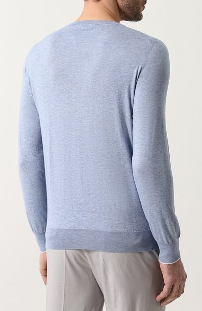 Джемпер тонкой вязки из смеси хлопка и кашемира FIORONI, арт. M14609A3, фото 4