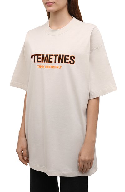 Хлопковая футболка VETEMENTS, арт. UE52TR170W 1611/W, фото 3