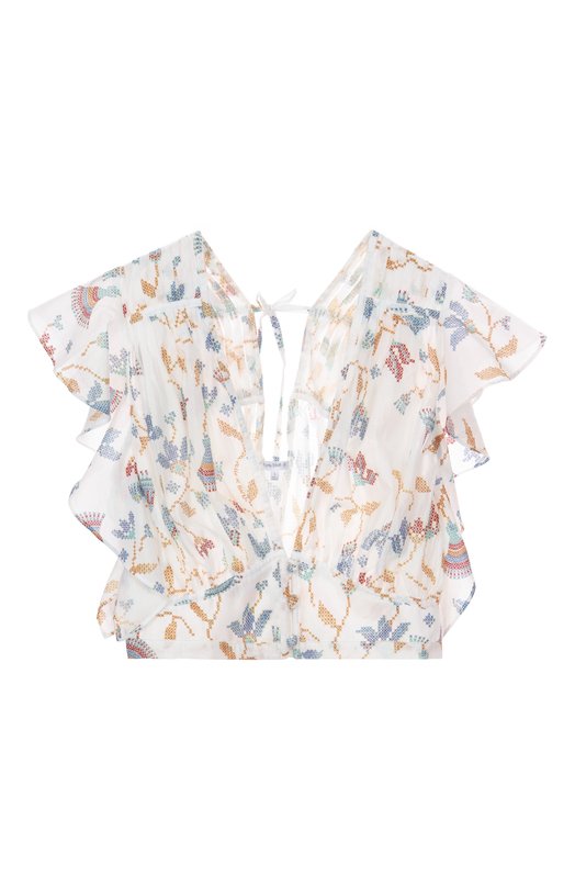 Хлопковый топ Poupette St Barth WKKS25DK Кремовый WKKS25DK