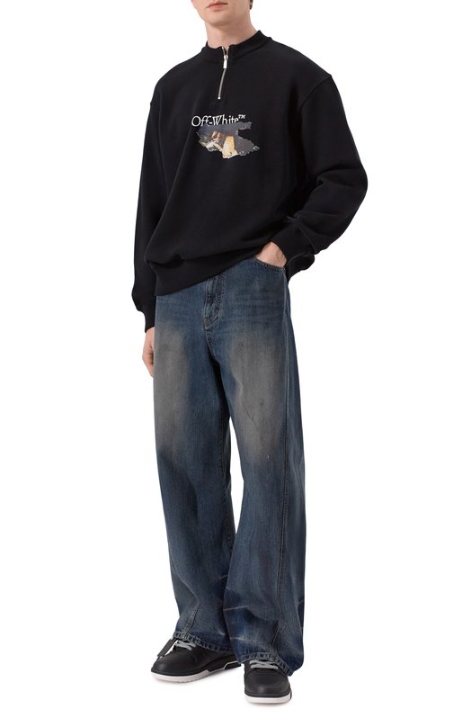 Кожаные кеды Out of Office Off-White 0MIA189F25LEA006 Чёрный  0MIA189F25LEA006 Фото 2