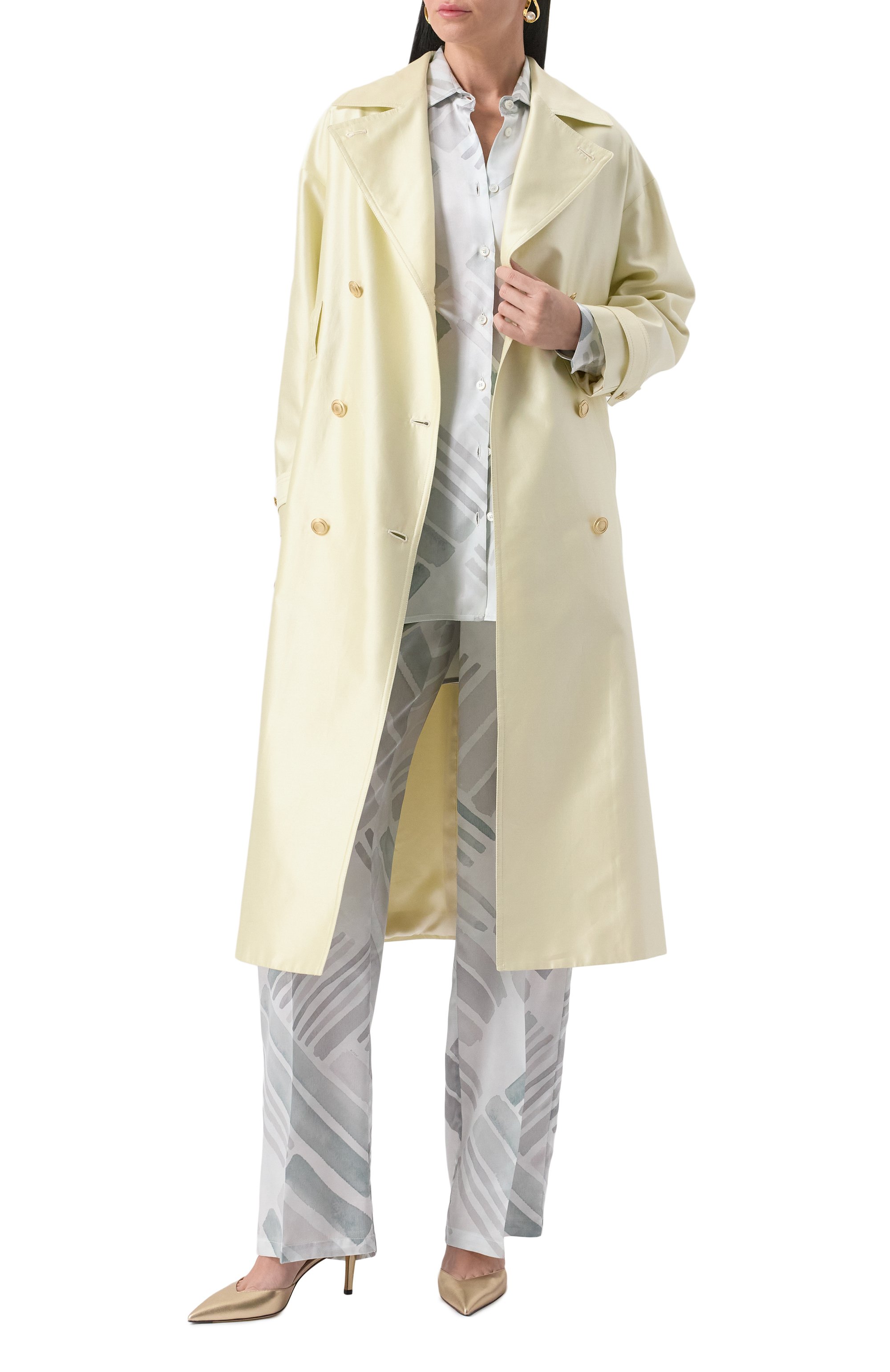 Атласный тренч KITON, арт. D57612K09R1915, фото 2