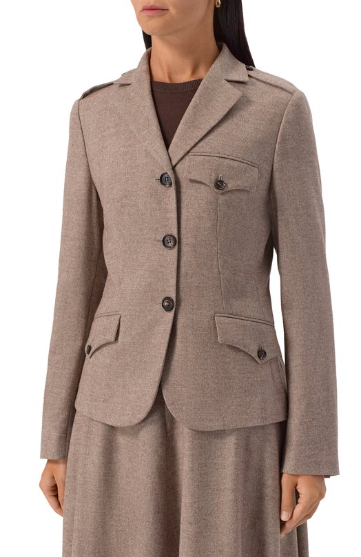 Жакет из шерсти и кашемира Kiton D58511K0561G02 Бежевый  D58511K0561G02 Фото 3